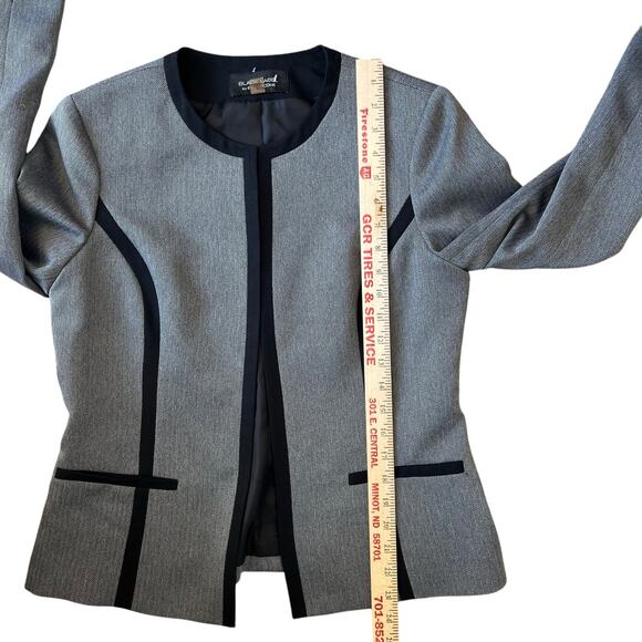 Black Label by Evan Picone Blazer Women's Size 4 Black White Office Work Dress - Picture 7 of 10
